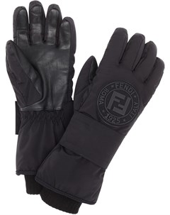 Зимние перчатки с нашивкой логотипом Fendi