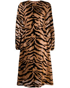 Полупрозрачное платье с тигровым принтом Dolce&gabbana