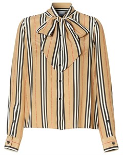 Блузка в полоску Icon Stripe с бантом Burberry