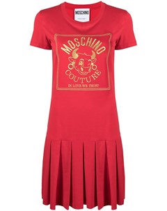 Платье футболка с вышитым логотипом Moschino