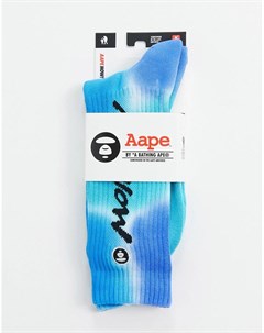 Голубые носки с принтом тай дай AAPE By A Bathing Ape Aape by a bathing ape