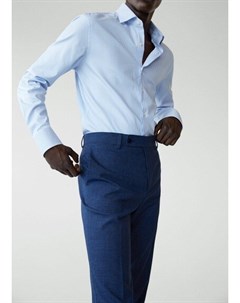 Костюмные брюки slim fit с мелкой фактурной выделкой Brasilia Mango