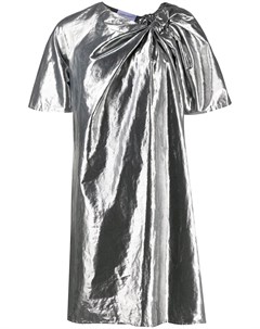 Расклешенное платье с эффектом металлик Christian wijnants