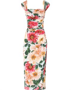 Платье с цветочным принтом Dolce&gabbana