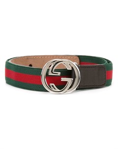 Ремень с пряжкой GG и отделкой Web Gucci kids