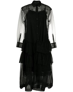 Многослойное платье рубашка с оборками Simone rocha
