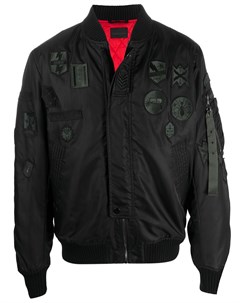 Бомбер с нашивками Diesel black gold