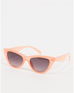 Солнцезащитные очки в оправе кошачий глаз персикового цвета Aj morgan