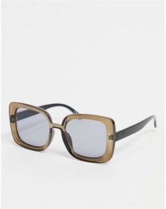 Солнцезащитные очки в стиле 70 х в квадратной оправе и с дымчатыми линзами Asos design