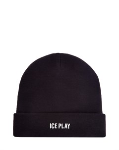 Однотонная шапка бини из эластичной пряжи Ice play
