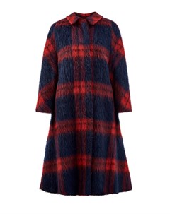Удлиненное пальто из фактурной шерсти альпаки Red valentino