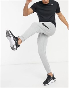 Серые джоггеры с логотипом галочкой Swoosh Nike training