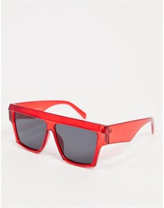 Солнцезащитные очки в красной оправе Svnx