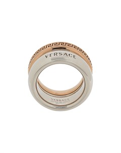 Двухцветное кольцо с узором Greca Versace