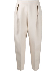Укороченные брюки со складками и завышенной талией Agnona