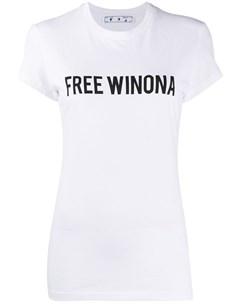 Футболка с принтом Free Winona Off-white