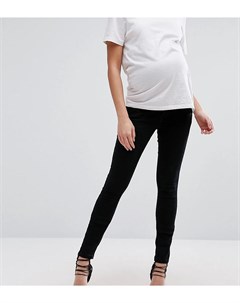 Черные джинсы скинни со вставкой для живота ASOS DESIGN Maternity Tall Asos maternity