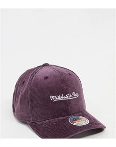 Фиолетовая вельветовая кепка с логотипом эксклюзивно для ASOS Mitchell and ness