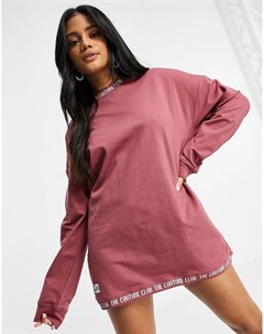 Розовое платье свитер в стиле oversized The couture club