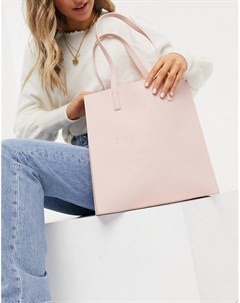 Розовая сумка со штрихованной текстурой и логотипом Soocon Ted baker london