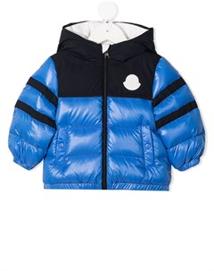 Пуховик в стиле колор блок Moncler enfant