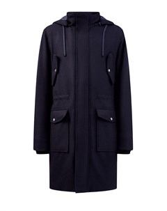 Пальто в стиле casual из шерстяного габардина и кашемира Eleventy