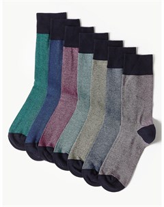 Носки разноцветные в полоску Cool Freshfeet 7 шт Marks & spencer