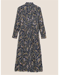 Платье мидакси с цветочным принтом и высокой горловиной Marks Spencer Marks & spencer