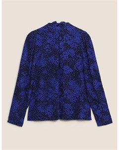 Блузка с цветочным принтом и объемными рукавами Marks Spencer Marks & spencer