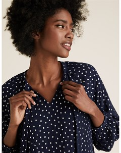 Блузка с длинным рукавом в металлический горошек Marks Spencer Marks & spencer