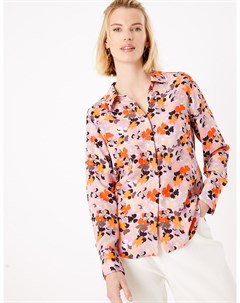 Рубашка с длинным рукавом и цветочным принтом Marks Spencer Marks & spencer