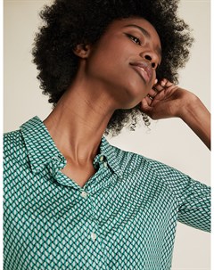 Женская рубашка с геометрическим принтом Marks Spencer Marks & spencer