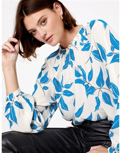 Комфортная блузка с лиственным принтом Marks Spencer Marks & spencer