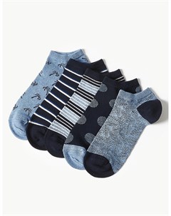 Короткие носки Cool Freshfeet для тренировок с усиленной пяткой и пальцами 5 пар Marks & spencer