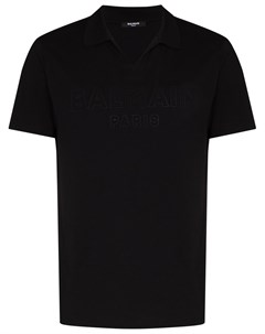 Рубашка поло с тисненым логотипом Balmain
