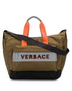 Сумка тоут с нашивкой логотипом Versace