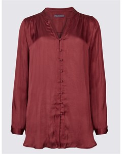 Блузка свободного кроя с длинным рукавом на пуговицах Marks & spencer