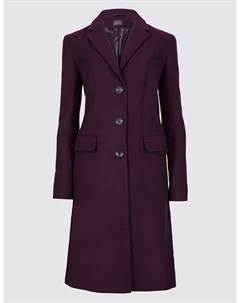 Пальто женское однобортное с добавлением шерсти Marks & spencer