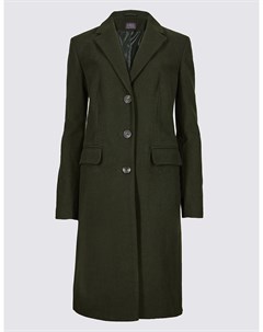 Пальто женское однобортное с добавлением шерсти Marks & spencer