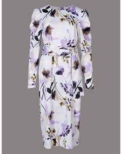 Платье туника миди с цветочным принтом Marks & spencer