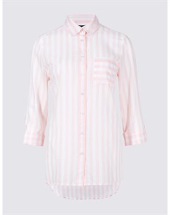 Рубашка из 100 го хлопка в вертикальную полоску Marks & spencer