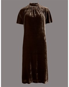 Платье бархатное с коротким рукавом Marks & spencer