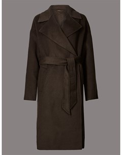 Пальто текстурированное шерстяное Marks & spencer