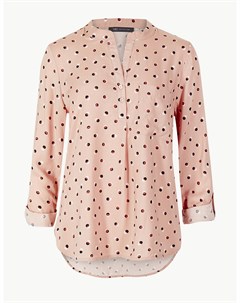 Блузка с длинными рукавами в горошек Marks & spencer