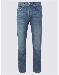 Зауженные мужские джинсы с легкими потертостями Marks & spencer