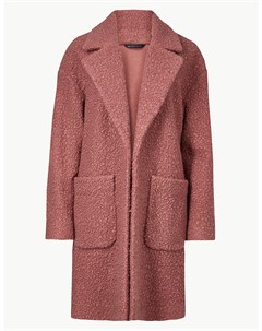 Легкое буклированное пальто с большими карманами Marks & spencer