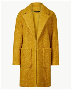 Легкое буклированное пальто с большими карманами Marks & spencer
