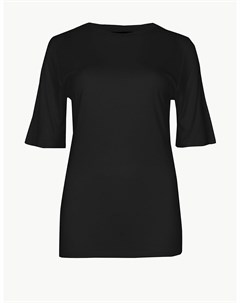 Женская футболка с коротким рукавом и круглым вырезом Marks & spencer