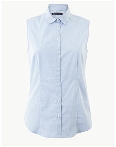 Женская рубашка в полоску без рукавов Marks & spencer