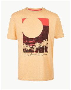 Мужская футболка с принтом Закат солнца Marks & spencer